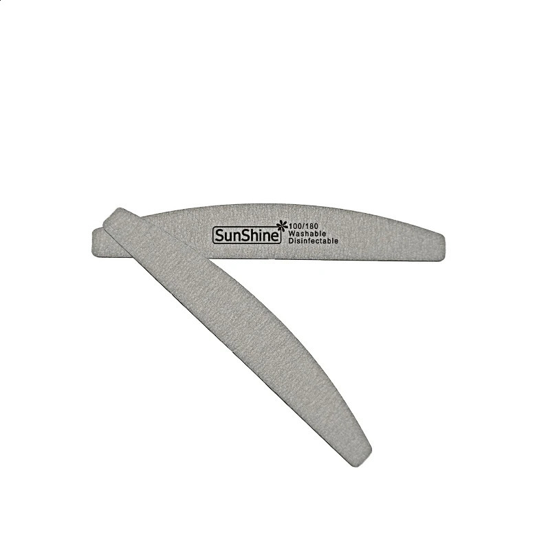 SunShine 20pcs Nail File Wood Thick Sandpaper 100180 Nail Manicure Sanding Nails Buffer Polishing Nail Polish Buffer Art Tools 241105