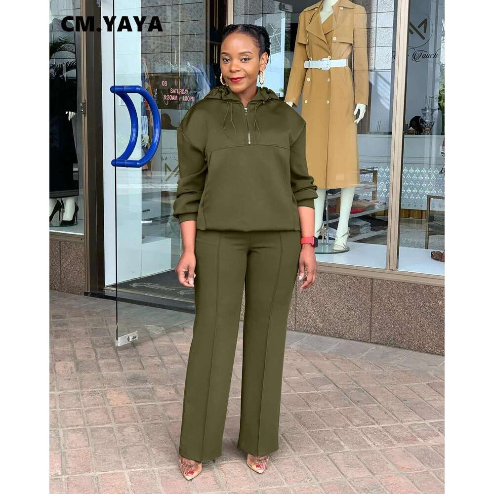 Women's loose long sleeved designer hooded long pants plus size set 2-piece casual sports tight pants streetwear