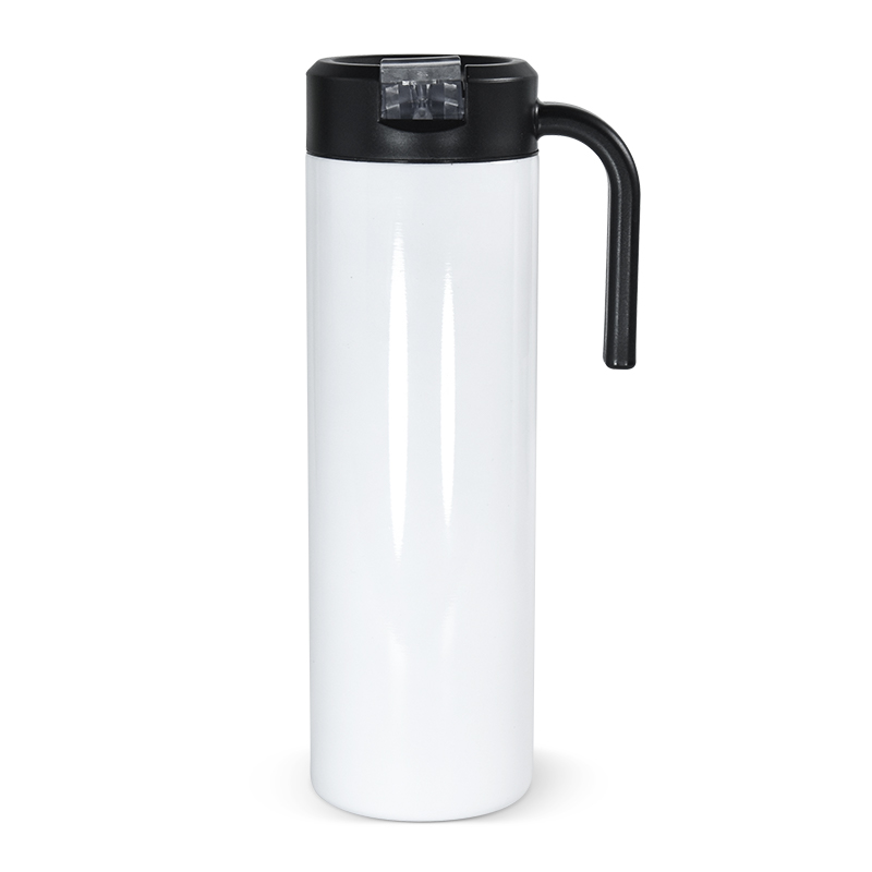 sublimation 12oz 15oz 20oz straight Tumbler with straw lids black handle Stainless Steel Tumbler Vacuum Insulated Cups