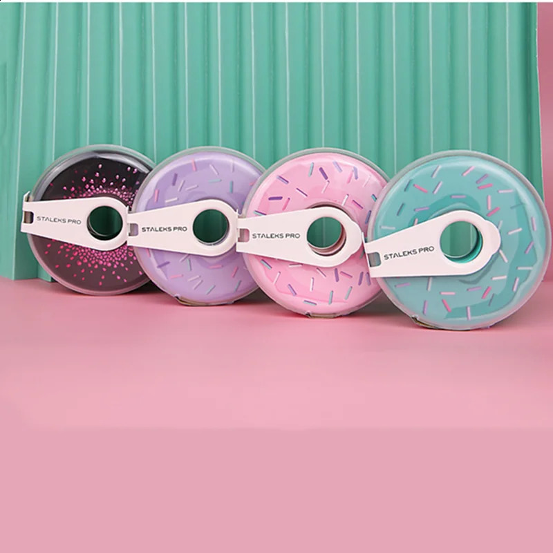 1pc STALEKS Disposable Donuts Frosted Nail Strips Manicure Polishing Strip Nail Art Rubbing Strip Manicure Tool with Saw Cut 241105