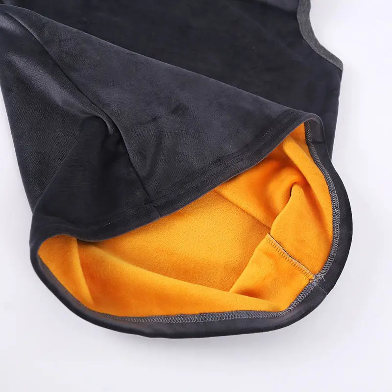 Men Plus Velvet Thickening Slim Round Neck Double-sided Warm Vest Bottoming Shirt Underwear Winter Thermal Underwear 241105