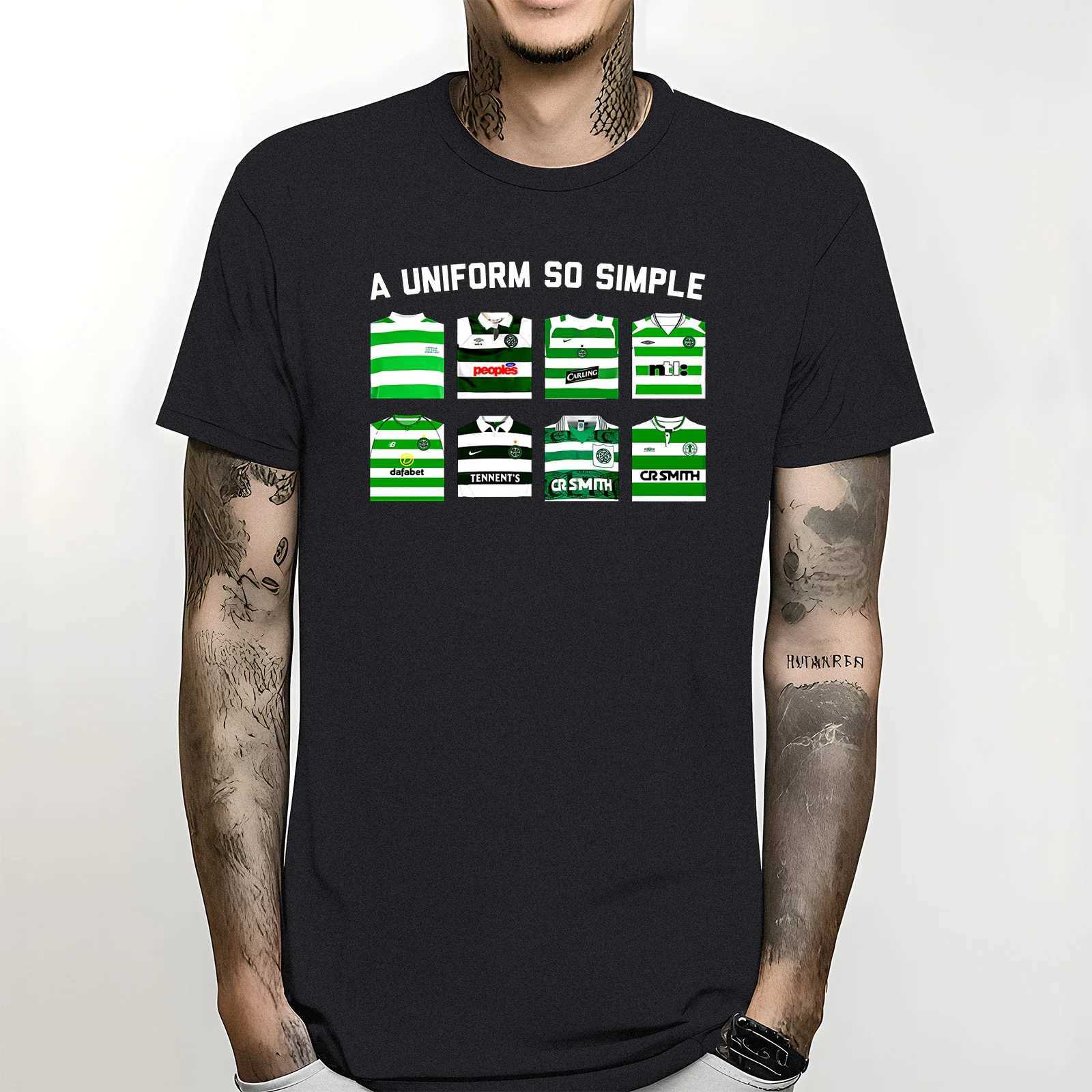 Uniform so simple Celtic Glasgow t-shirt heavyweight mens fashion clothing cotton mens designer clothing style W241105