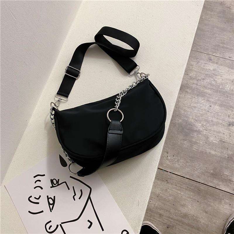 Designer Bag Fashion Messenger Bag Woman Summer Retro Style All-Match Black Chain Underarm Shoulder Bag Ladies Casual Handbag Crossbody Bag Saddle bag