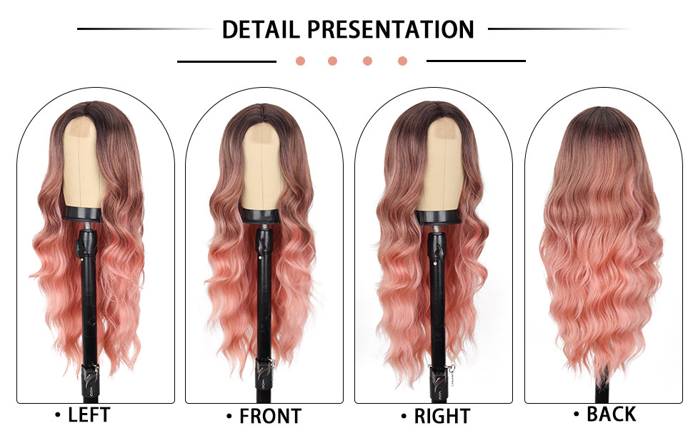 Wholesale Long Deep Wave Full Lace Front Wigs Human Hair Curly 10 Styles Female Synthetic Natural Synthetic Hair Lace Wigs Fast Delivery