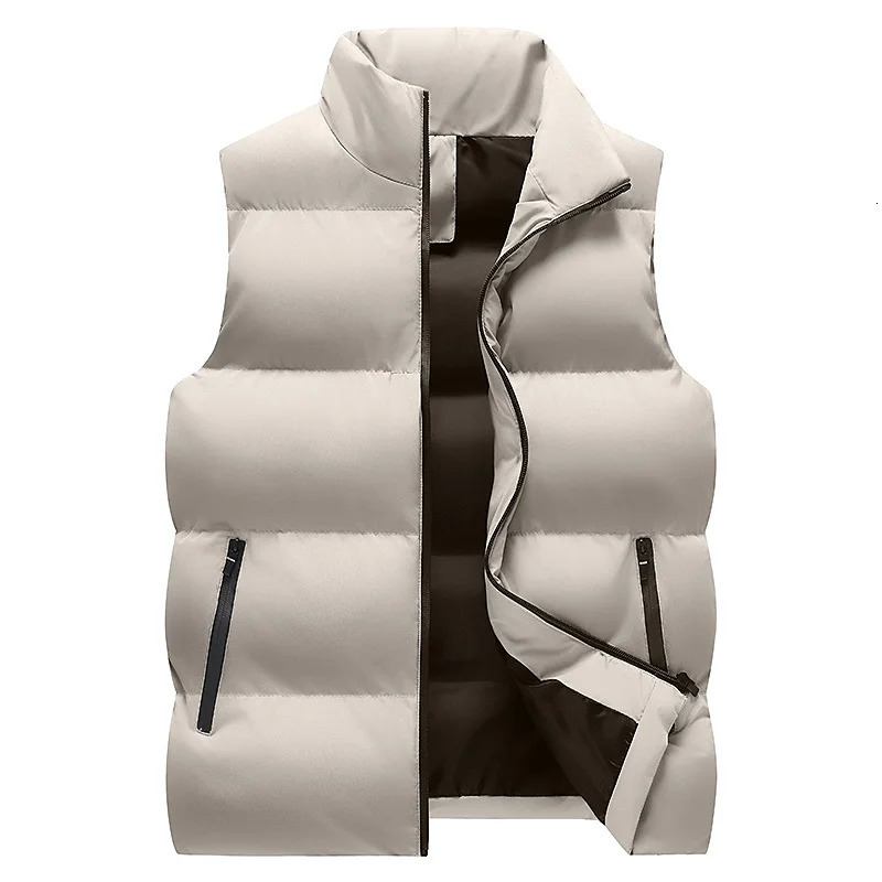 Men Winter Vest Windproof Sleeveless Jacket Sleeveless Vest Casual Men down Cotton Warm Thicken Waistcoat Thick 241104