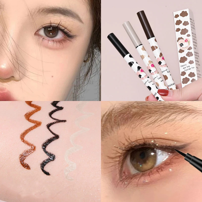 Waterproof Liquid Eyeliner with Fine Tip Smudge Proof Long Lasting Quick Dry Liquid Lying Silkworm Pen Eye Makeup Cosmetic Tool 241104
