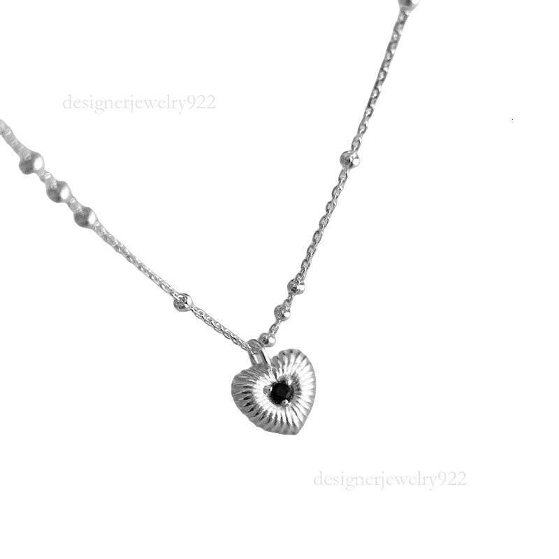 Elegant Sterling Silver Vertical Diamond Patterned Small Heart Necklace for WomenDesign with Personalization Option