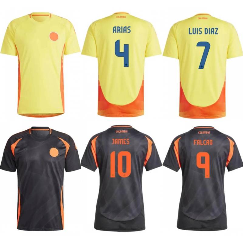 2024 Colombia Soccer Jerseys FALCAO ARIAS LUIS DIAZ Football shirts Mens JAMES MATHEUS C.BORJA BORRE Uniform Kids kit