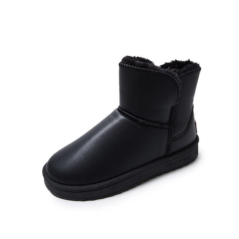 Leather Women's Boots Clogs Platform Autumn Shoes Round Toe Boots-Women Winter Footwear Flat Heel Designer Australia Women