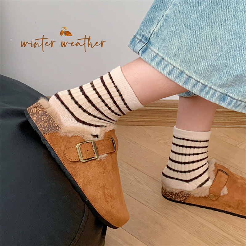 2024 New Outdoor Leisure Designer Slippers Flat Toe Half Slippers Fashion Women's Warm Fur Indoor And Outdoor Slippers, 2024 Autumn And Winter Ne