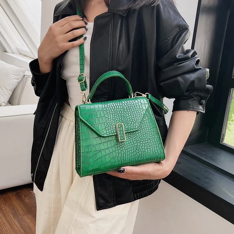 7 Colors Small Square Bag For Women er Shoulder Bag Stone Pattern Crossbody Bag PU Leather Female Travel Handbag 241031