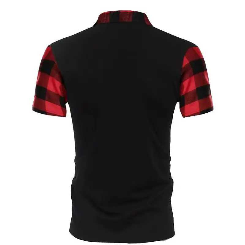 2024 Summer New Mens Casual Short Shirt Office Fashion Collar T-shirt Mens Tiki Shirt Mens Clothing W241104