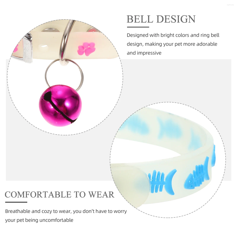 Update Pcs Fluorescent Pet Collar Dog Collars Anti-Lost Product Night Puppy Silica Gel Decoration