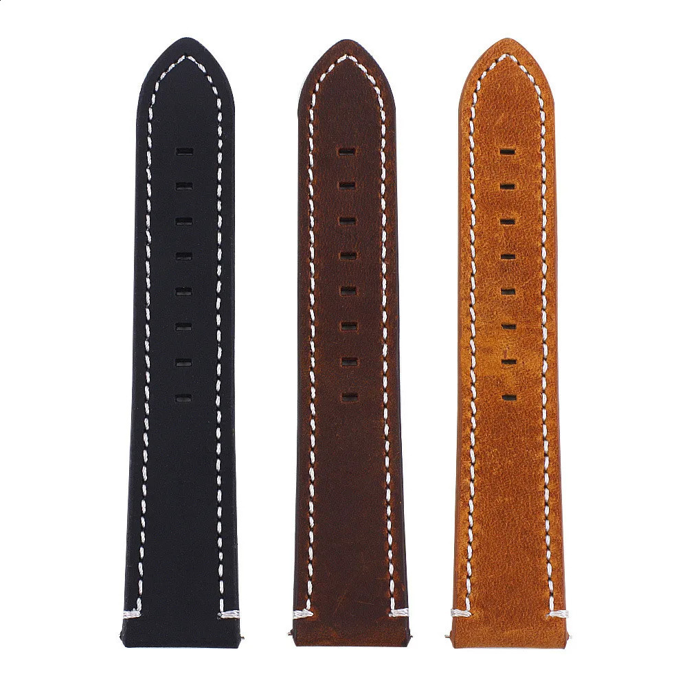 18mm 20mm 22mm Leather Watch Strap Band Quick Release For Man Brown Black Of Double sided Calf Skin iMAVEN 241105