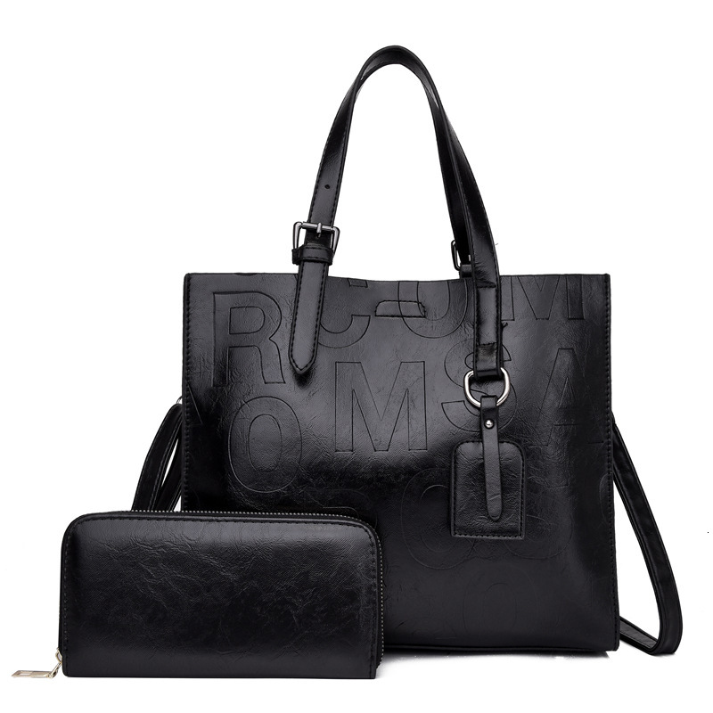 New designer women's new texture one handed cross shoulder nitrile mother bag set