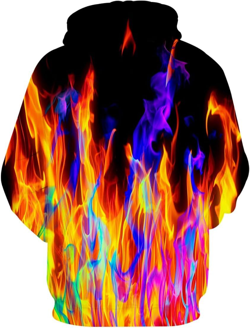 Hoodie for Mens Neutral Pattern Printed Hoodie 3D Colorful Novel Design with Pocket Graphic Hoodies sweatshirt Pullover Long Sleeve Fashionable, cool,