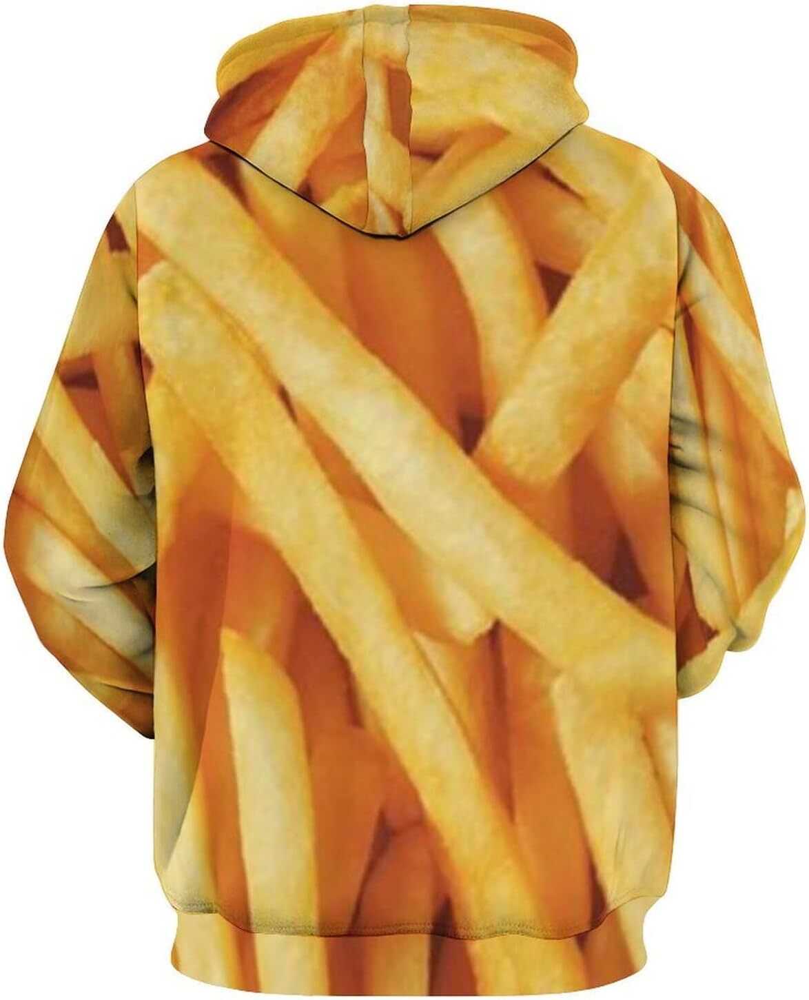 Hoodie for Mens Womens Frying French Fries Hoodies for Men 3D Print Pullover Hooded Drawstring Loose Sweatshirt with Big Pockets Graphic French fries