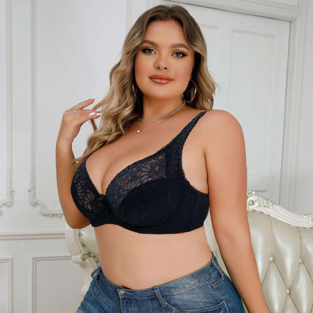 shanshi bra set Large size lingerie sexy lace gathered bra women's large bra new product