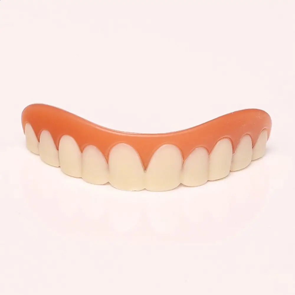 False Teeth Silicone Upper Lower Veneers Teeth Braces Dentures Paste Dentures Temporary Fake Tooth Fake Teeth Whitening Tool 241105