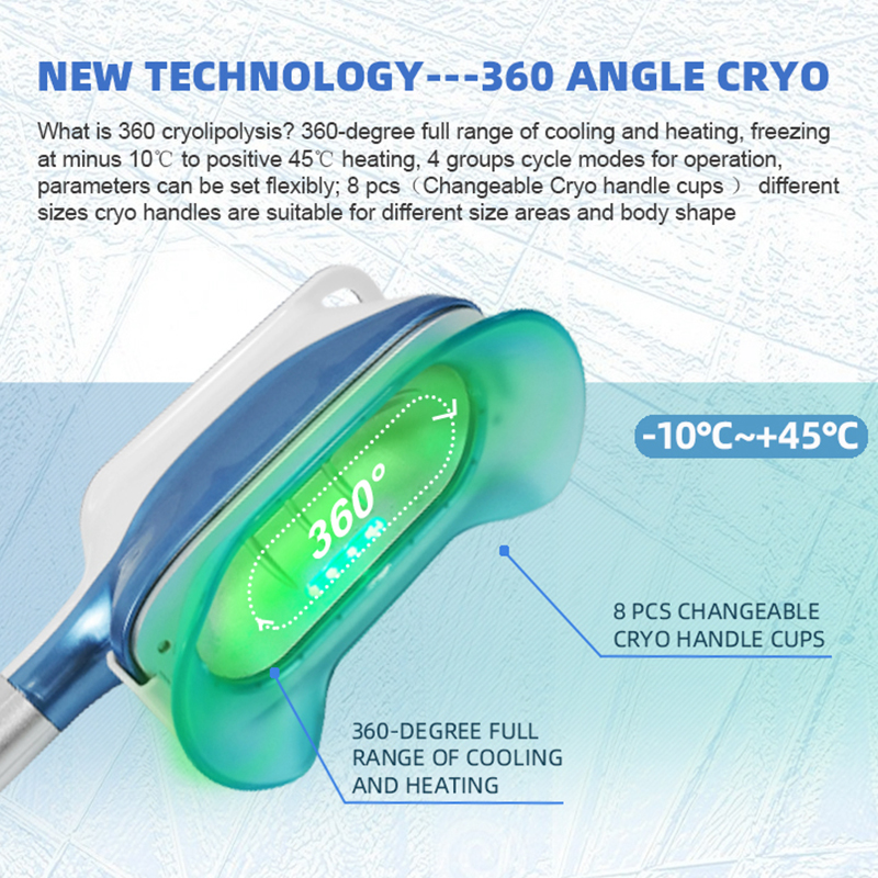 4D Maquina Cryolipolysis Laser Lipo Slimming RF Lose Weight Cavitation Cooling Fat Cryo Therapy Machine