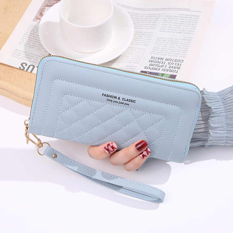Women's Long New Style Simple And Fashionable Single Zipper Designer Large Capacity Multifunctional Handbag Wallet