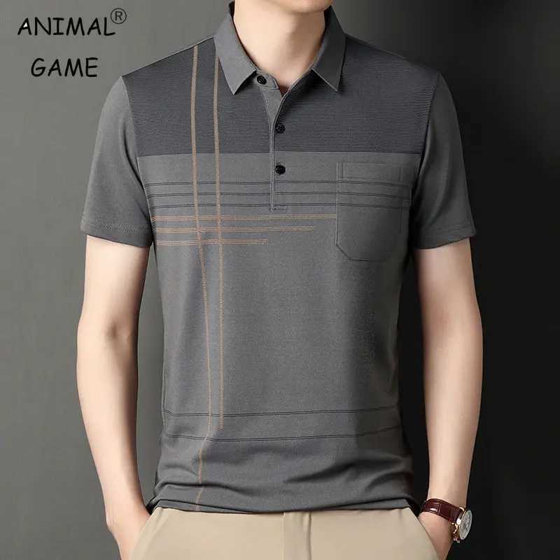 Korean mens casual short sleeved slip ultra-thin fashion shirt W241104