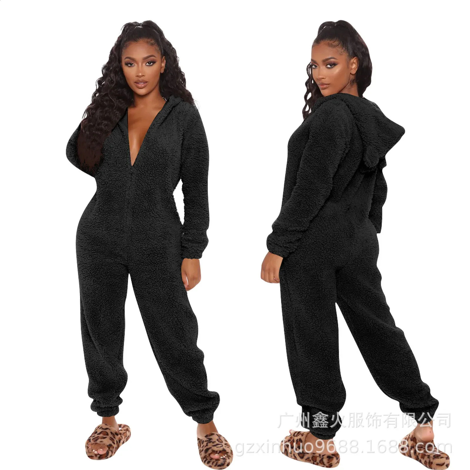 Oversize Fur Winter Teddy Ear Cute Sleepwear Onesies Jumpsuit Hooded Pajamas Homewear Warm Pajamas Robes Nightgown Thick Suit 241105