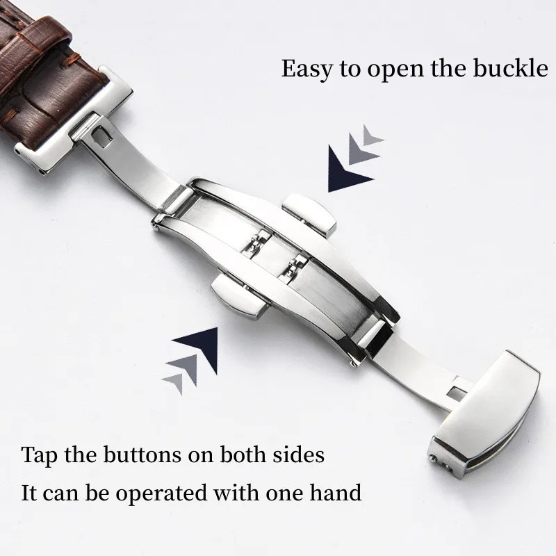 Watchband 14mm 16mm 18mm 19mm 20mm 21mm 22mm 24mm Genuine Leather Strap Men Universal Replacement Watch Band Accessories 241105