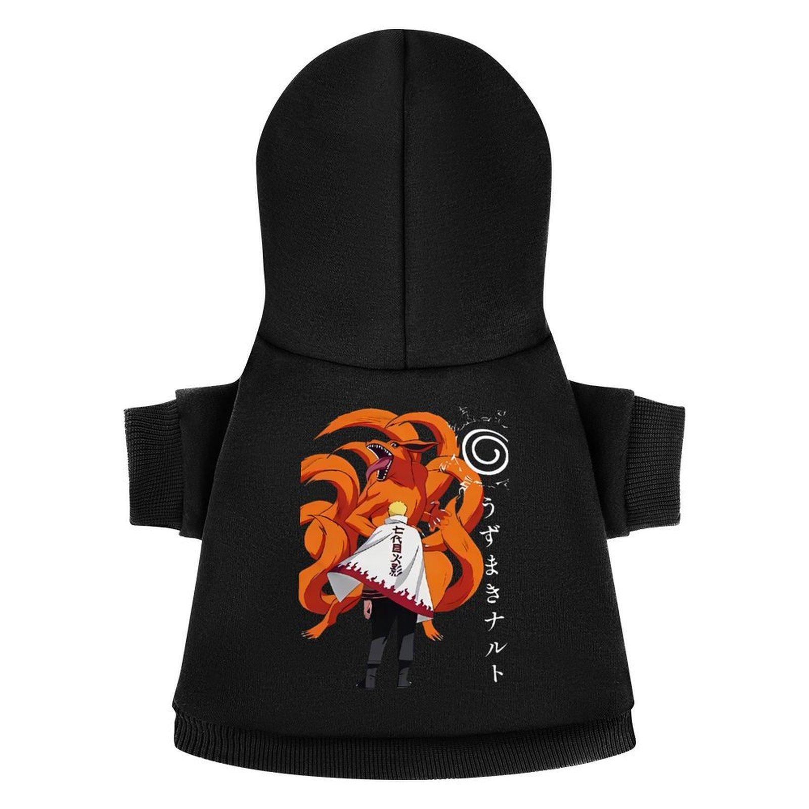 Casual New Dog Hooded Sweatshirt Breathable Anime Printing Dog's Hooded Sweatshirt Black Oversized Micro Elastic Fabrics Loose Fit Pet Hoody