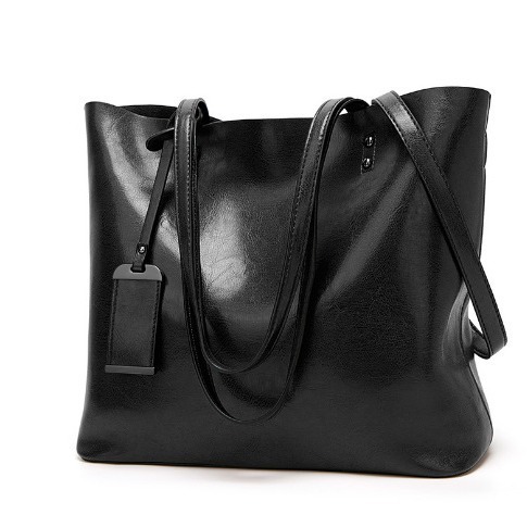 Designer's New Women's Fashion Handbag Oil Leather Large Capacity Single Shoulder Handheld Fashion Bag