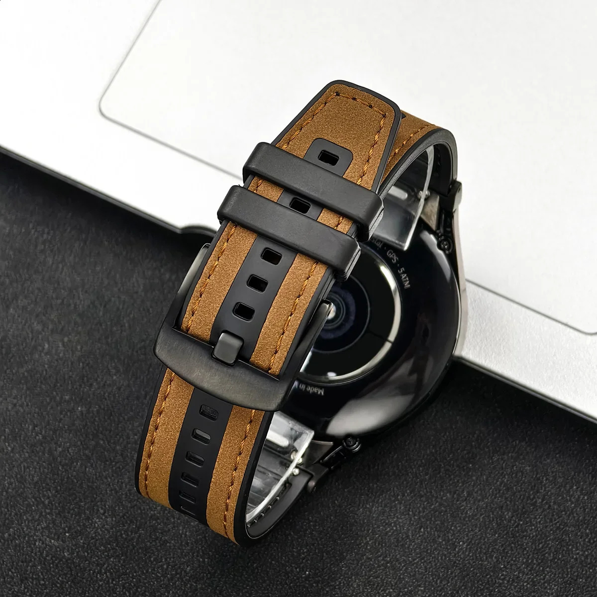 20mm Quick Fit Leather Band Galaxy Watch 7 6 5 4 40 44mm 5Pro 45 64 Classic 43 47mm 42 46mm No GAPs Strap 241105