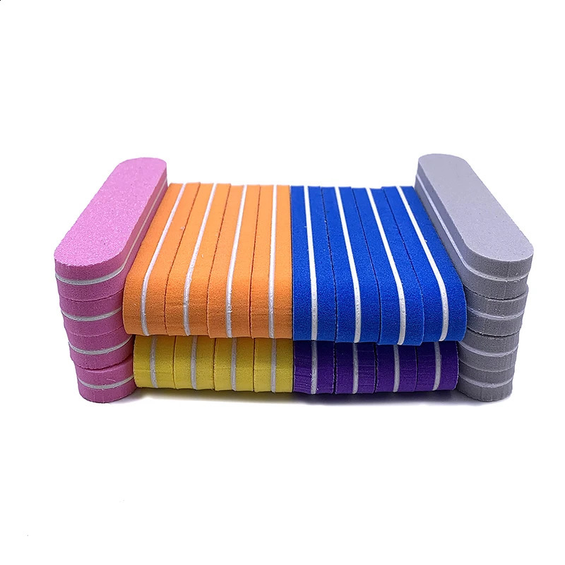 120PcsLot Nail File Choose Buffer Block 100180 Washable Grinding Polishing Portable Beauty Professional Manicure Strong Thick 241105