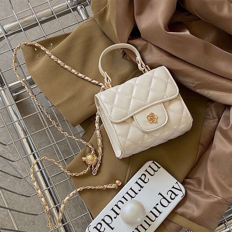 Designer Bag New Fashionable Small Fragrant Style Mini Bag High Grade Handheld Small Square Bag Female Small Crowd Lingge Crossbody