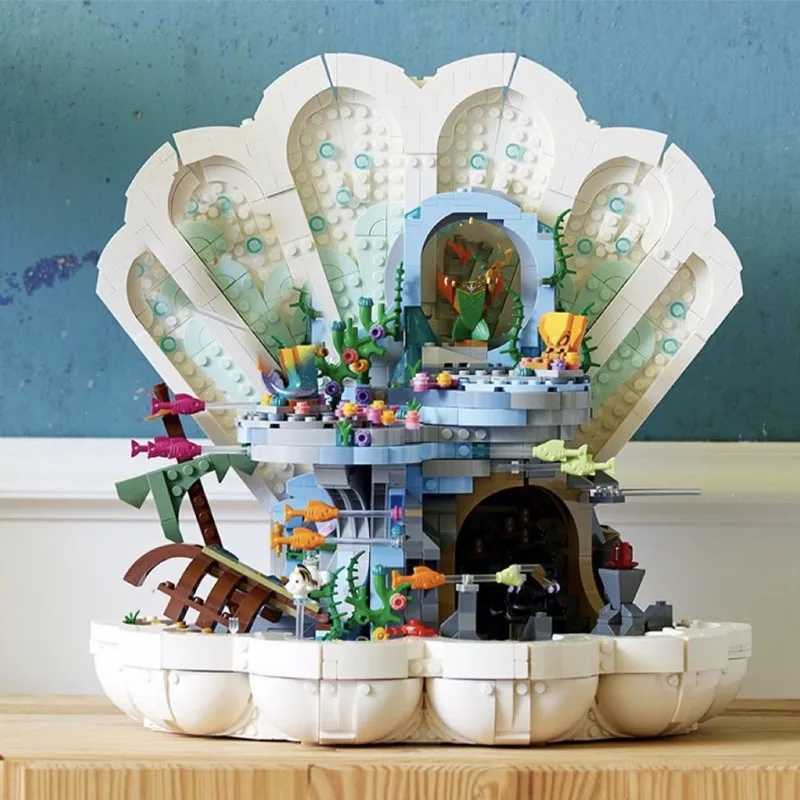 Blocks New inventory 43225 Underwater Mermaid Royal Toad Building Blocks Princess Palace Castle Toys Girls Childrens Birthday GiftsY241105HTX9