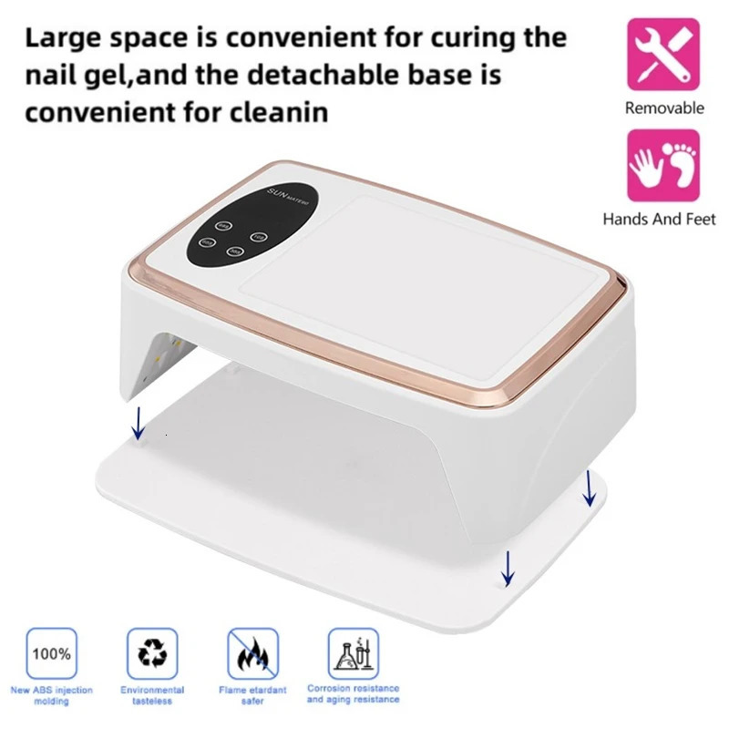 90 LEDS Nail Dryer LED Nail Lamp UV Lamp for Curing All Gel Nail Polish Motion Sensing Manicure Pedicure Salon Tool Big Space 241104