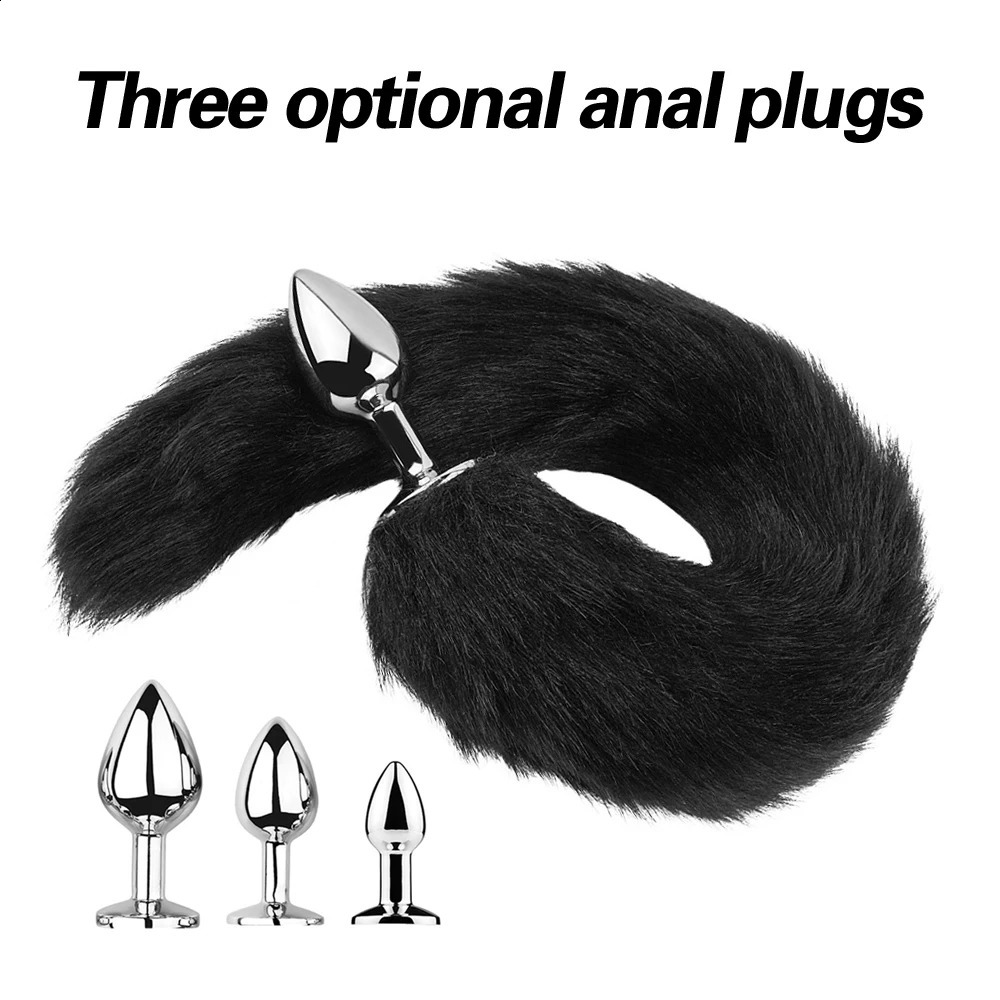 1pcs BDSM Three size dog tail anal plug animal butt roleplaying sex games men and women toys 241105