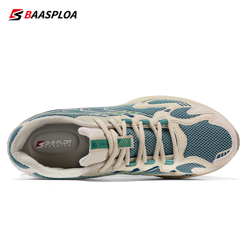 Baasploa Men Running Shoes Casual Sneakers Mesh Breathable Sport Shoes for Men Tenis Lightweight Walking Sneakers Non-Slip