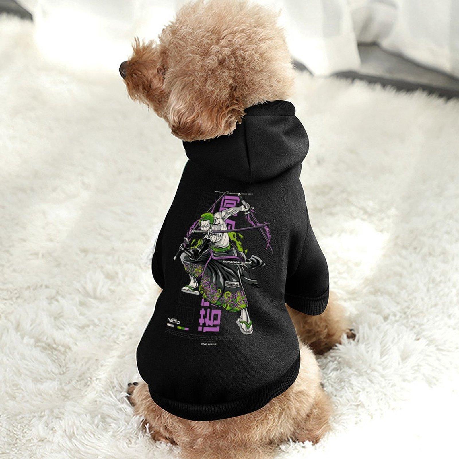 Brand Pet Hooded Sweatshirt Pet Sleeve Street Hip Hop Dog's Hooded Sweatshirt Anime Print Micro Elastic Fabrics TOP Quality Clothes Hoodie