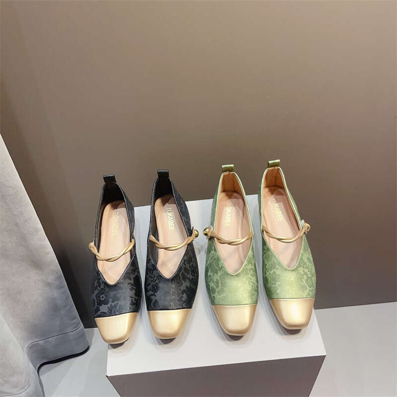 French Elegant Coarse Follow Up For Women Korean Autumn New Edition Mary Jane Shallow Mouth Temperament Soft Leather Women's Shoes