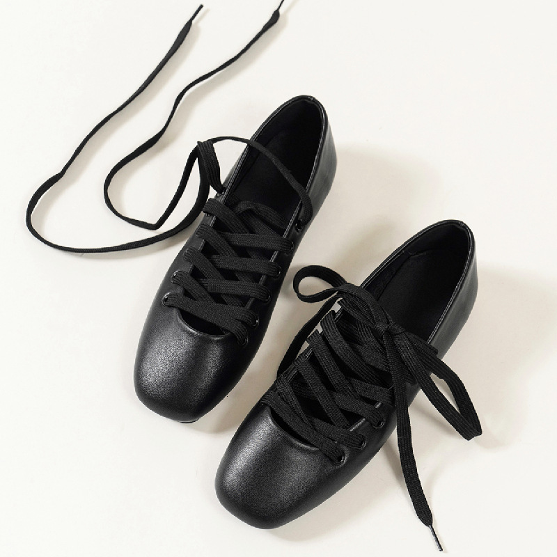 Chic French Style Mary Jane Pumps for Ladies - Seasonal Footwear with Square Toe Design
