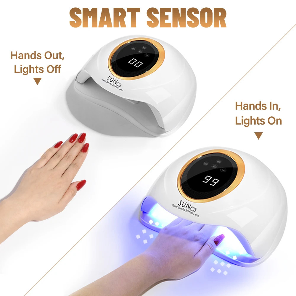 380W 72LEDs Powerful Nail Dryer With Large Touch Screen LED Nail Lamp For Curing All Gel Nail Polish Professional Drying Lamp 241104