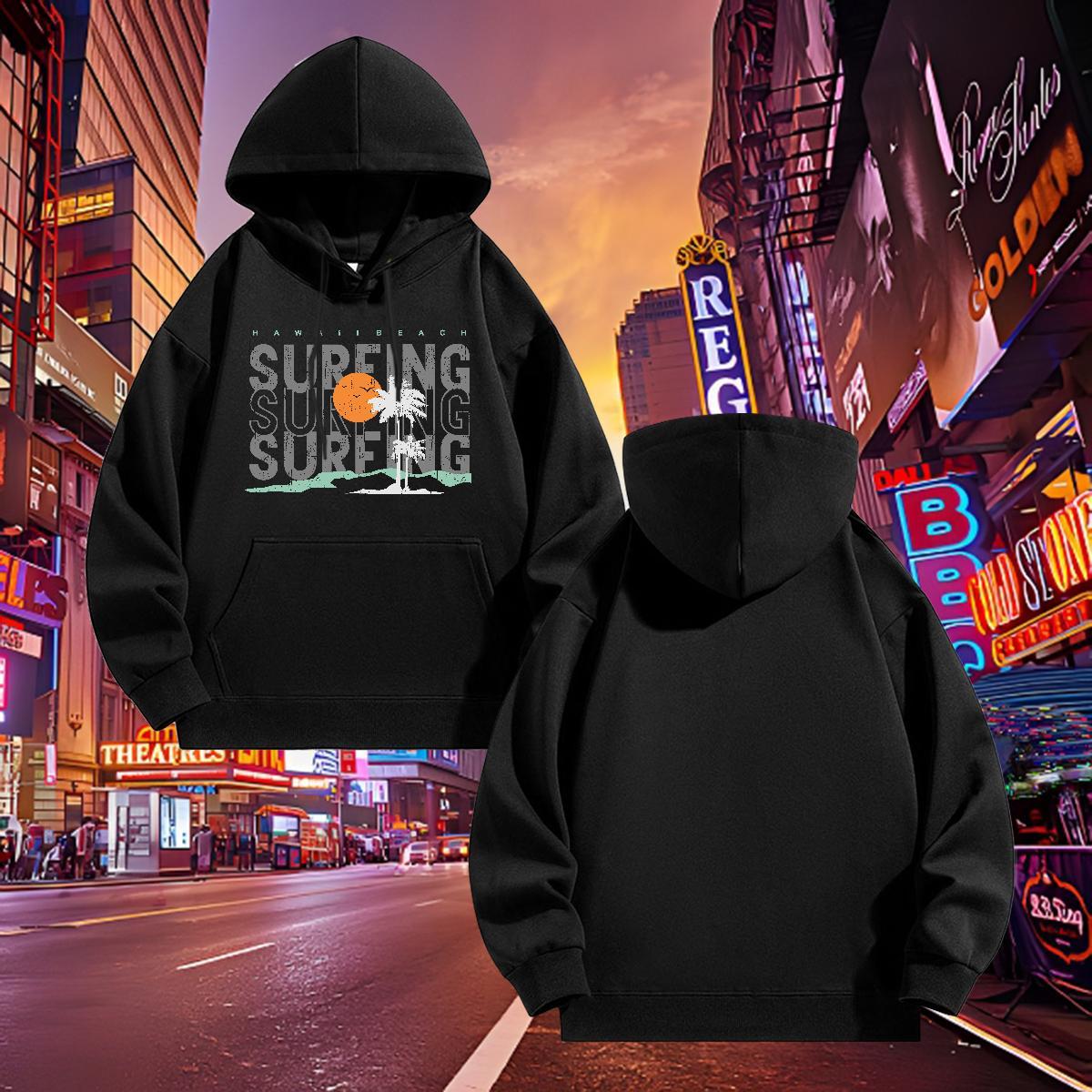 Fashion Casual Hoodie for Men Breathable Long Sleeve Free Shipping Men Clothes Hoodie Custom Cartoon Tops Pullover Hoodie Home Outdoor Cotton 350g