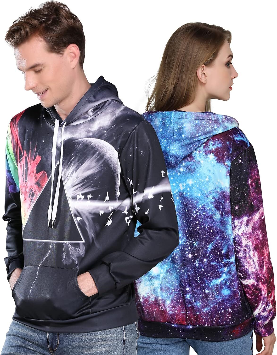 Hoodie for Mens Womens Pattern hoodie suitable for teenage boys as a gift Christmas cool novelty black and red pullover hoodie Graphic Hoodies sweatsh