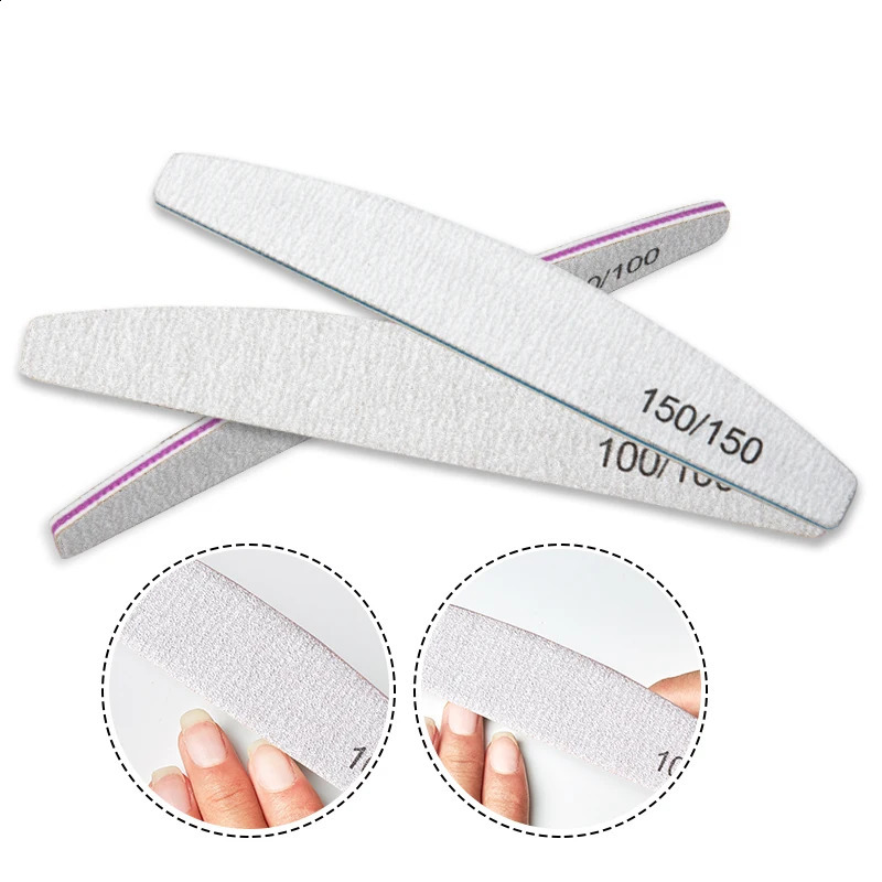 3510Pcs Professional Nail File Sandpaper Strong Thick Nail Files Buffer For Manicure Sanding Half Moon Lime Nail Tools 100180 241105