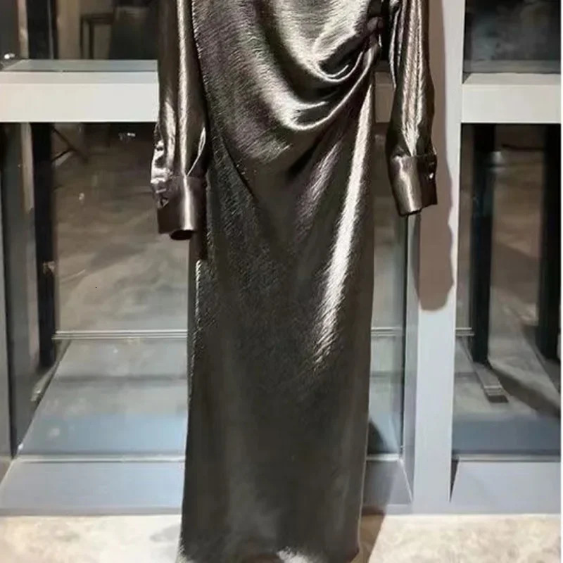 tweed style dress autumn long dress suitable for special occasions high-quality velvet surface 241031