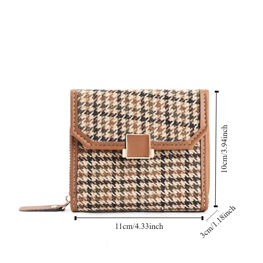 Multi Card Slot 2-in-1 Korean Style PU Leather Short Designer Handbag Holder Zipper Coin Wallet