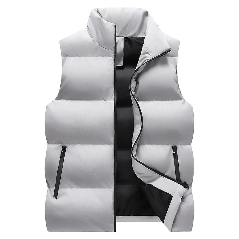 Men Winter Vest Windproof Sleeveless Jacket Sleeveless Vest Casual Men down Cotton Warm Thicken Waistcoat Thick 241104