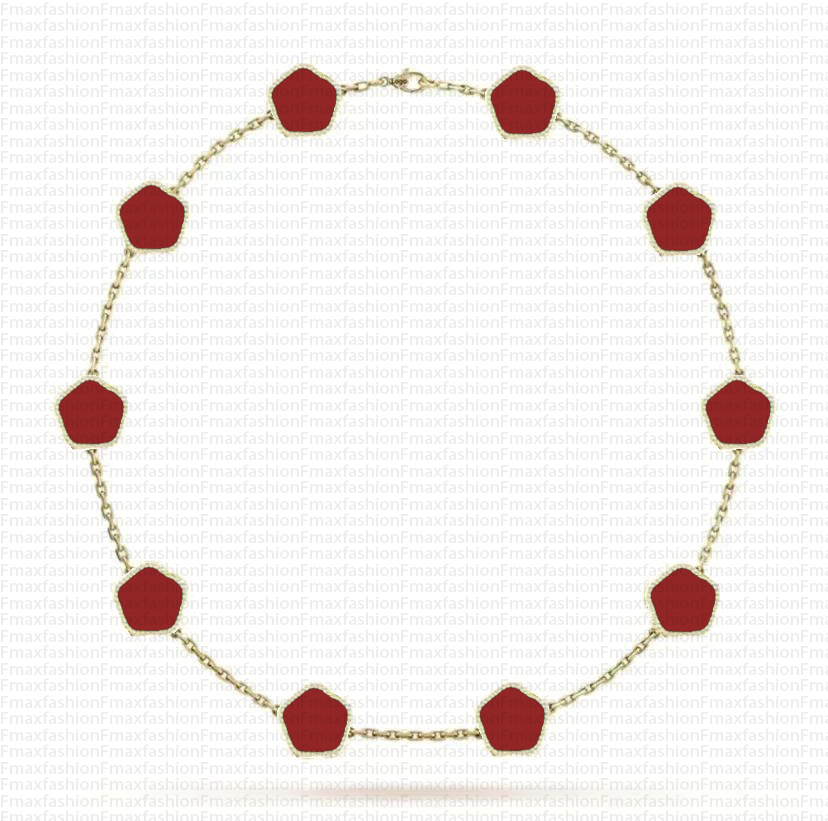 10 Motif Clover Necklace Diamond Necklaces Luxury Jewelry Designer For Women Lady 18K Gold Silver Plated Shell Necklaces Designer Fashion Jewelry Chri