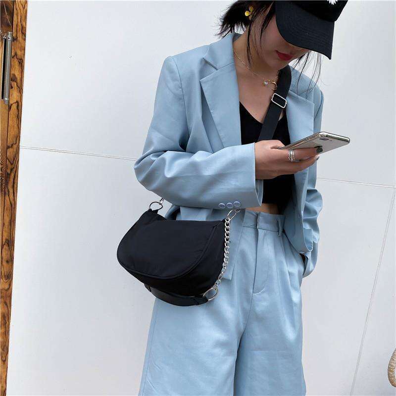 Designer Bag Fashion Messenger Bag Woman Summer Retro Style All-Match Black Chain Underarm Shoulder Bag Ladies Casual Handbag Crossbody Bag Saddle bag