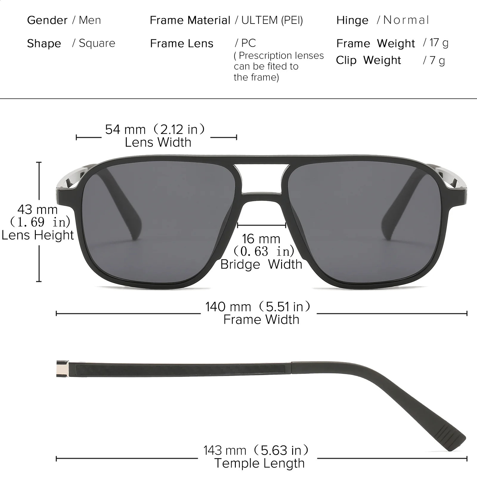 Polarized Magnet Clip On Glasses Frame Men Optical Myopia Eyeglasses Frame Prescription Black Magnet Clip On Sunglasses Male 241105